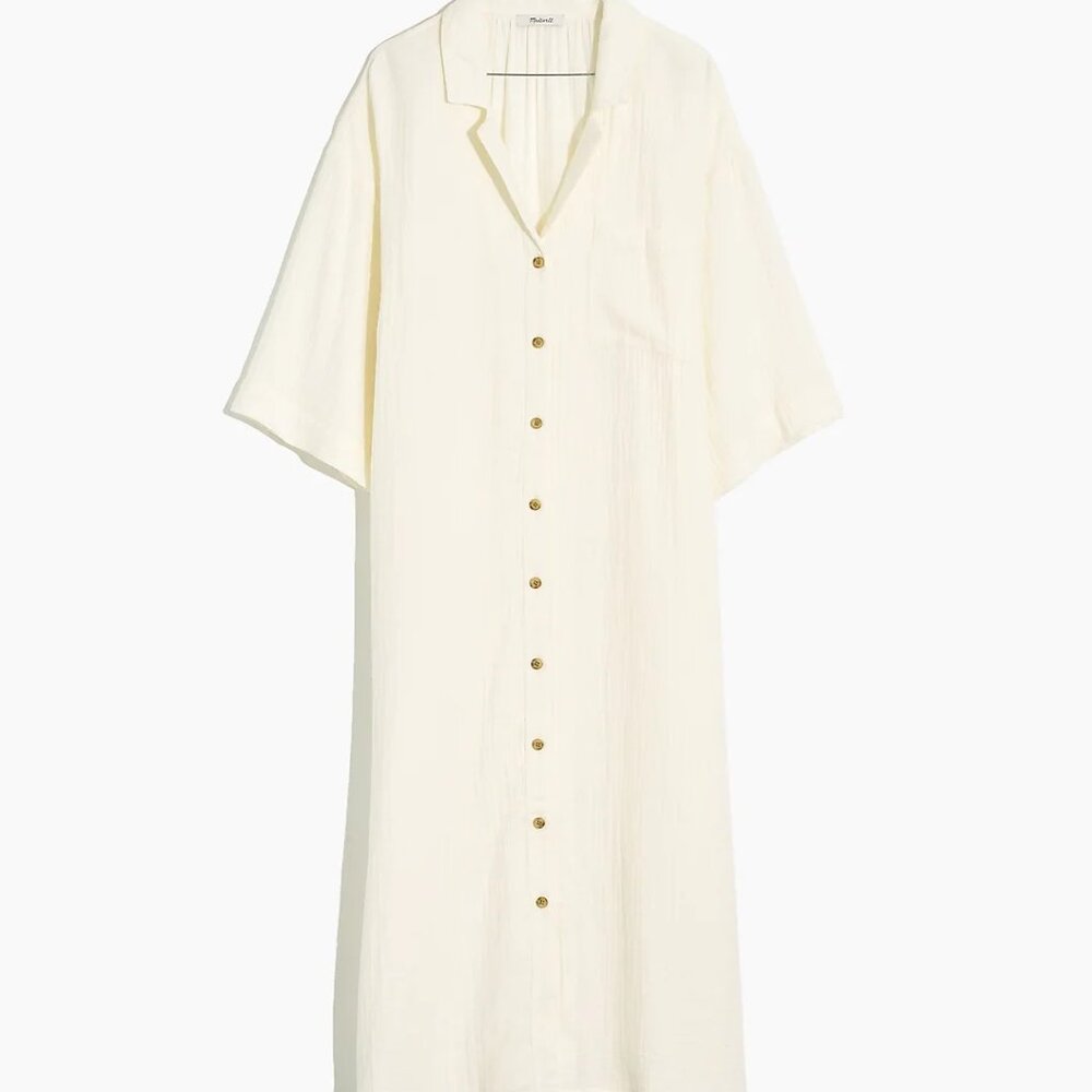Madewell Lightestspun Cover-Up Maxi Shirtdress • NWT - Picture 4 of 8